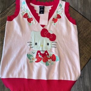 Sanrio Hello Kitty Strawberry Floral Women's Vest — BoxLunch Exclusive